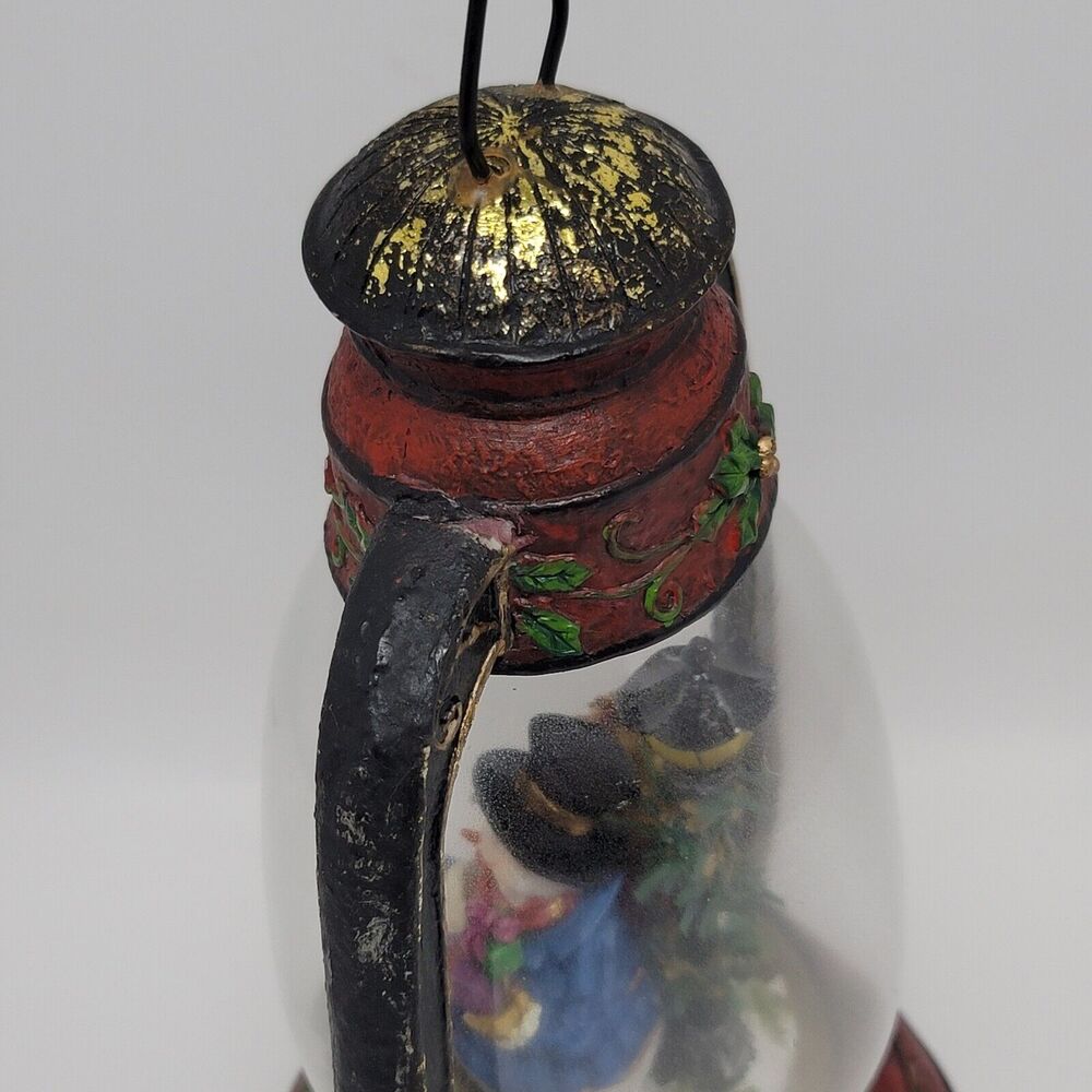 Vintage Resin Snowman Snow Family Christmas Decoration Lantern 11 Inches - Picture 8 of 12